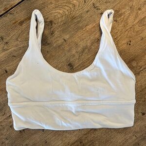White Lululemon sports bra